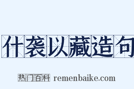什袭以藏造句是什么意思的图片
